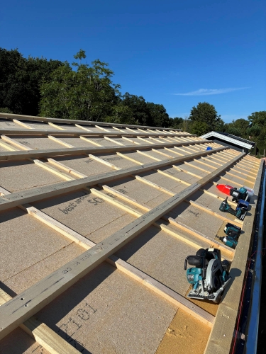 Udendørs tag i Børkop udført af tømrer